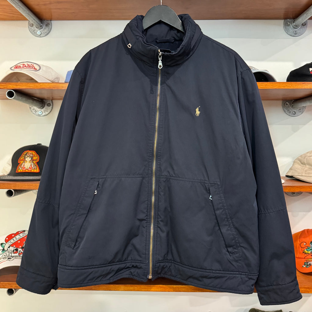 2000'S RALPH LAUREN EMBROIDERED FLEECE LINED JACKET - L