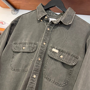 1990'S CARHARTT 'HEAVY BUTTON-UP - XL
