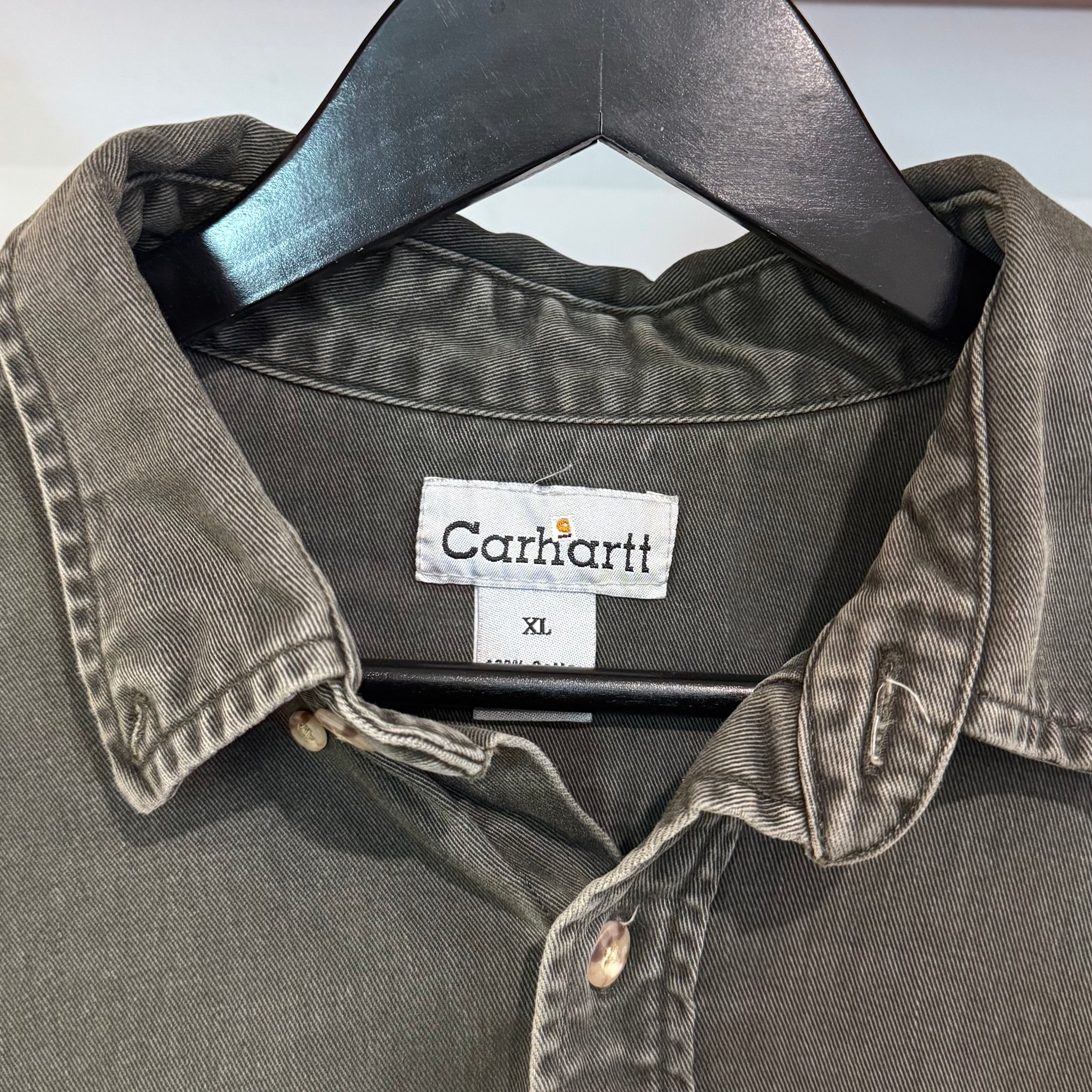 1990'S CARHARTT 'HEAVY BUTTON-UP - XL