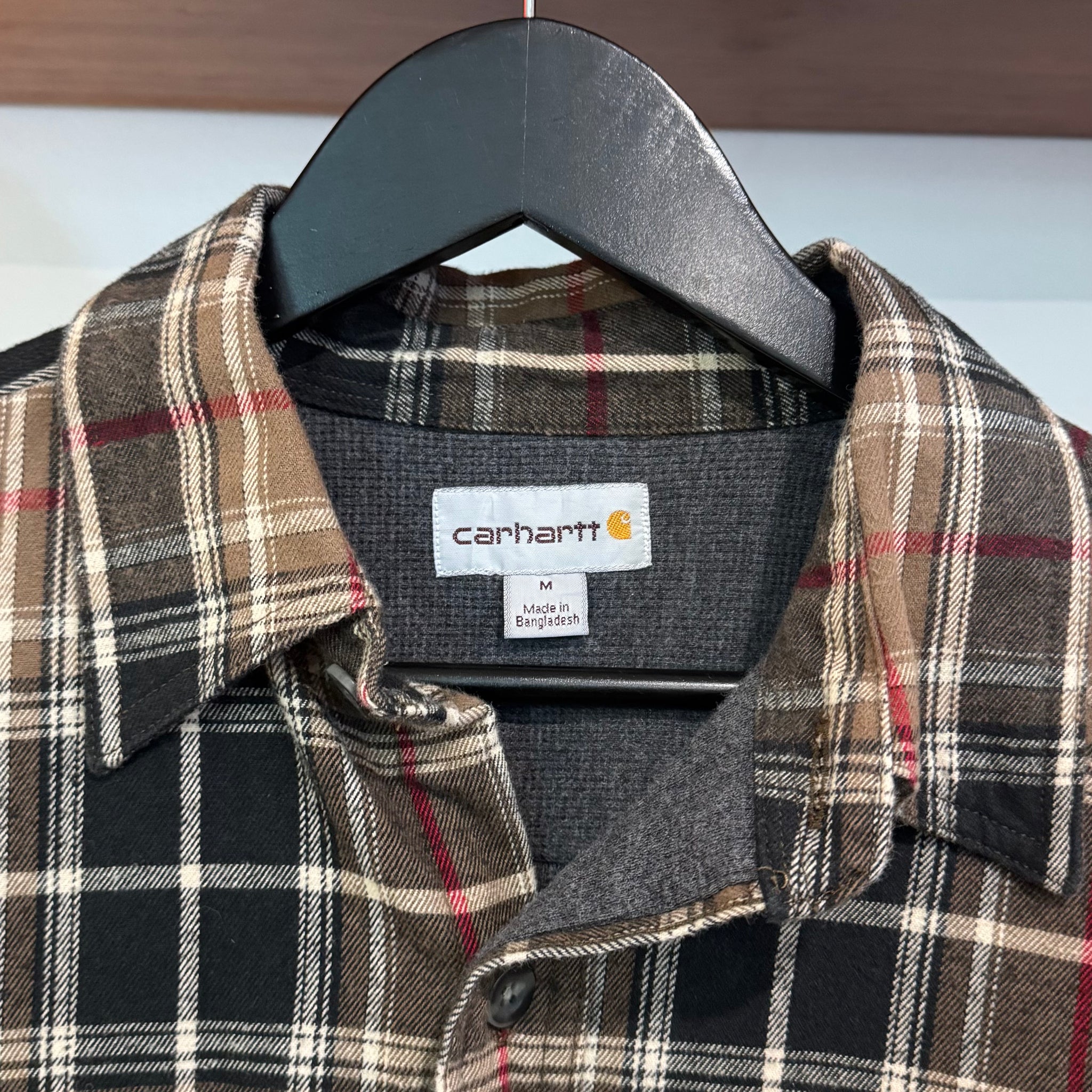1990'S CARHARTT FLANNEL LINED BUTTON-UP - L
