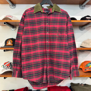 1990'S NAUTICA PLAID BUTTON-UP - L