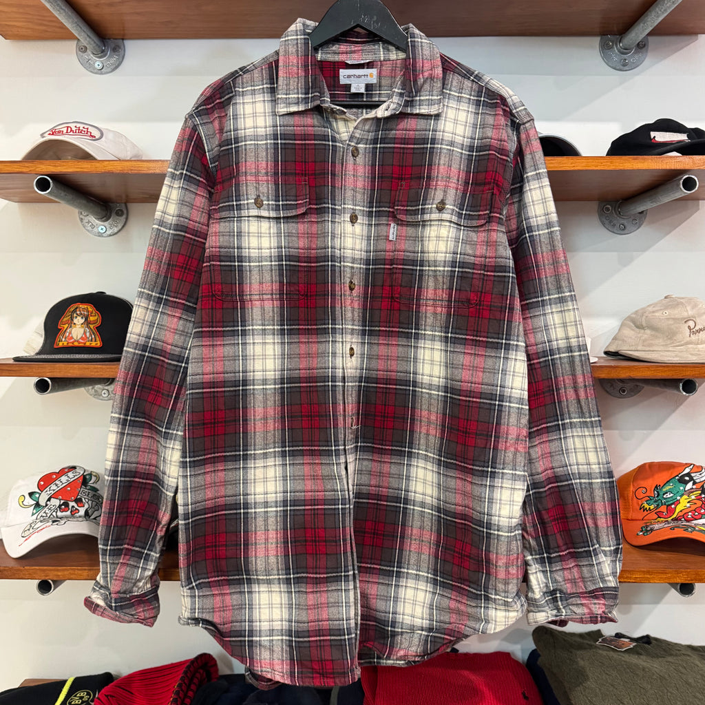 1990'S CARHARTT FLANNEL BUTTON-UP - M/L