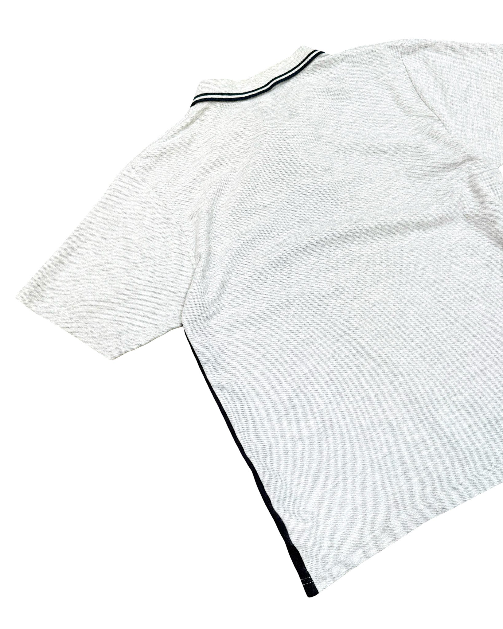 2000'S UMBRO LOGO STRIPED POLO SHIRT - M