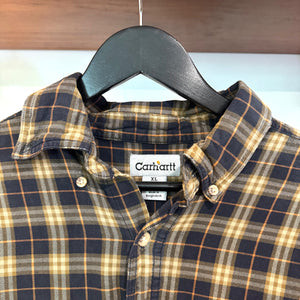 1990'S CARHARTT PLAID BUTTON-UP - XL
