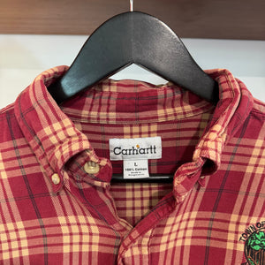 1990'S CARHARTT PLAID BUTTON-UP - M/L