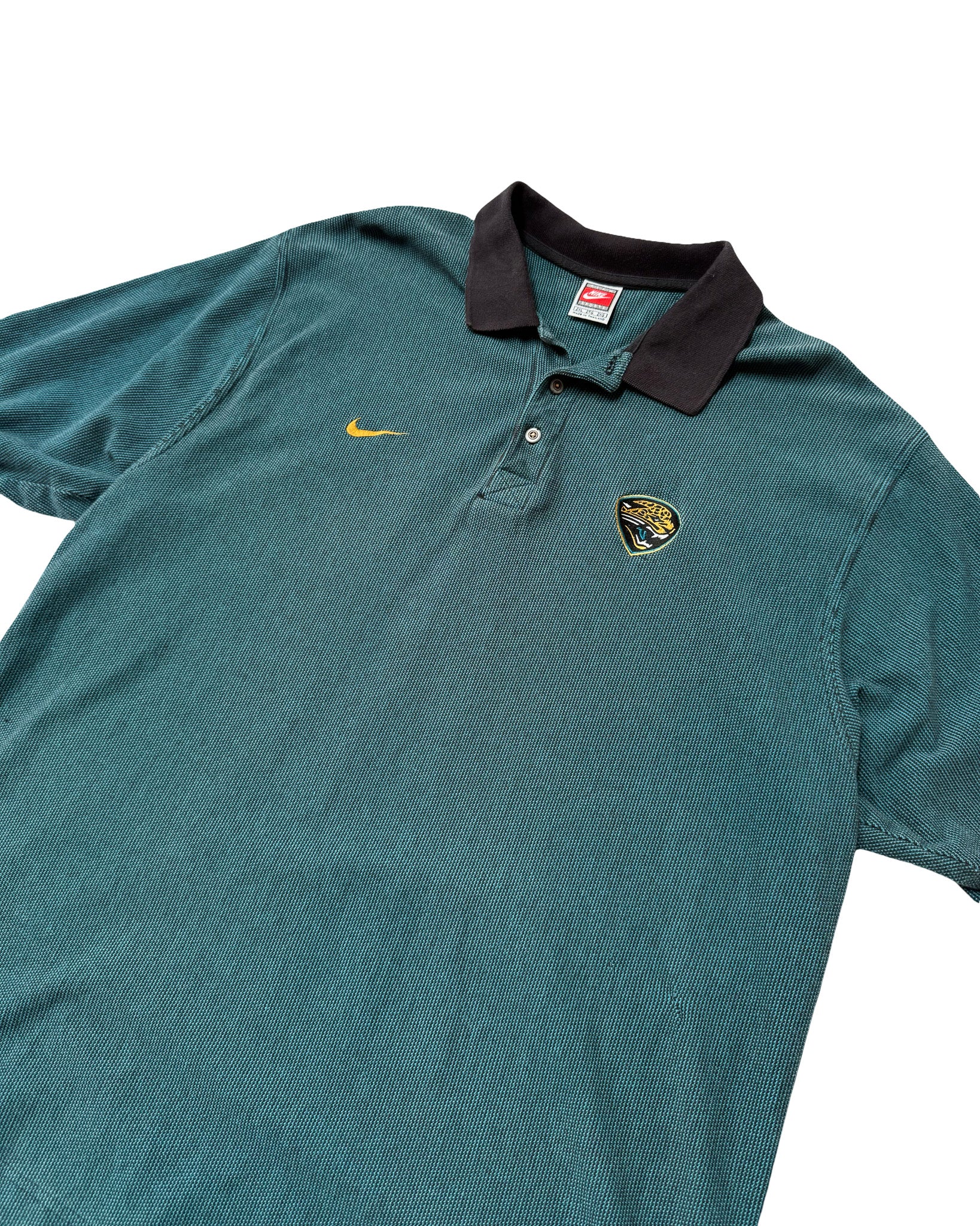 1990'S NIKE JACKSONVILLE JAGUARS POLO SHIRT - L/XL