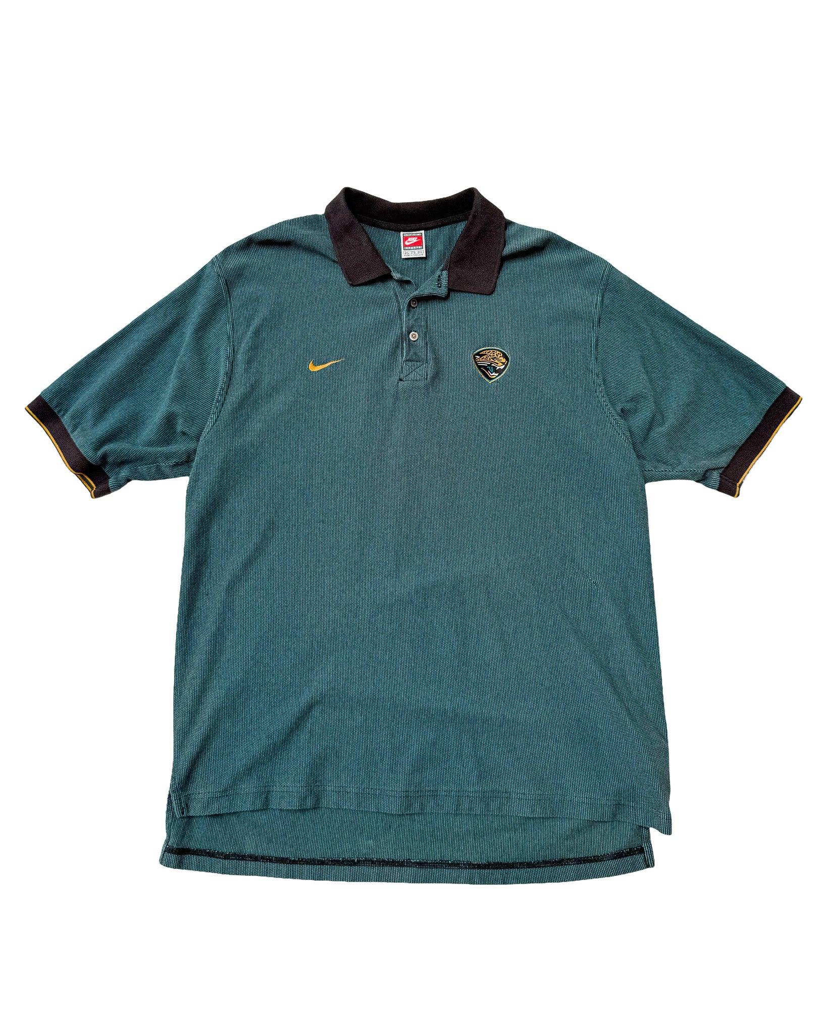 1990'S NIKE JACKSONVILLE JAGUARS POLO SHIRT - L/XL