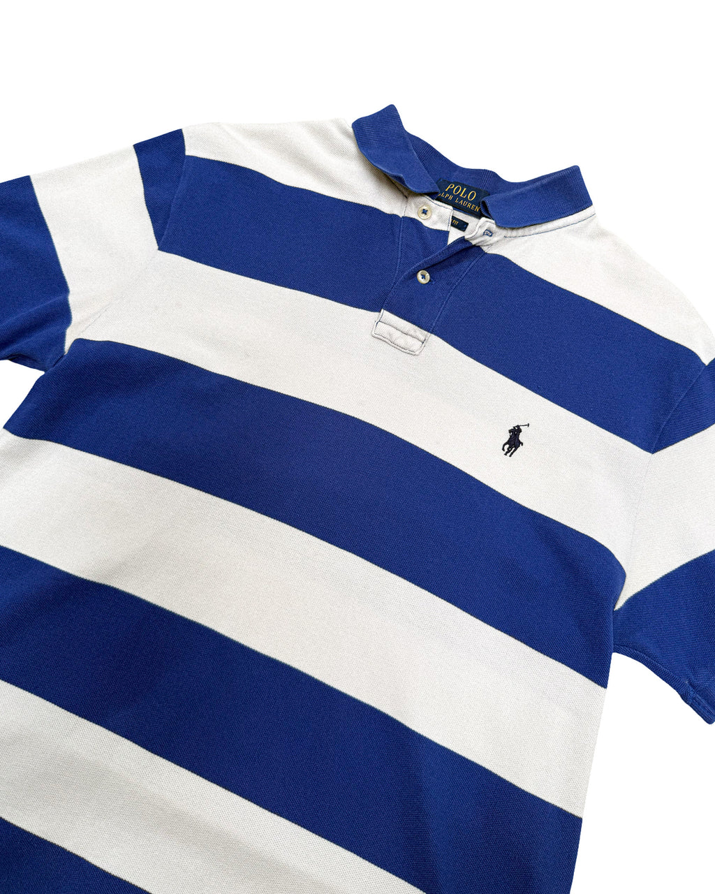 2000'S POLO RALPH LAUREN STRIPED POLO SHIRT - M/L