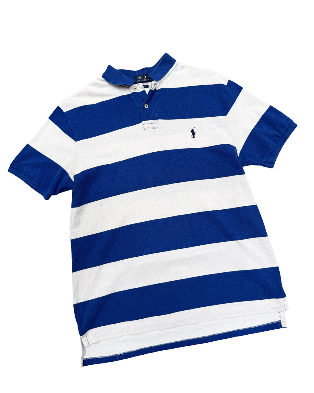 2000'S POLO RALPH LAUREN STRIPED POLO SHIRT - M/L