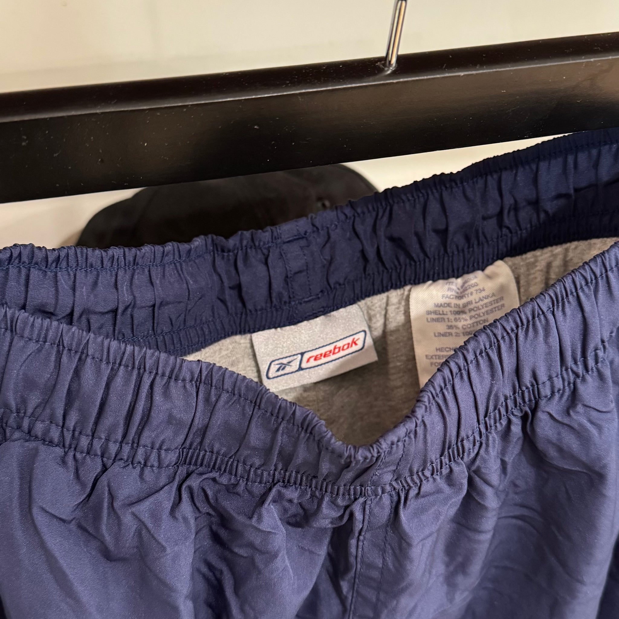 2000'S REEEBOK LOGO PANEL TRACK PANTS - M