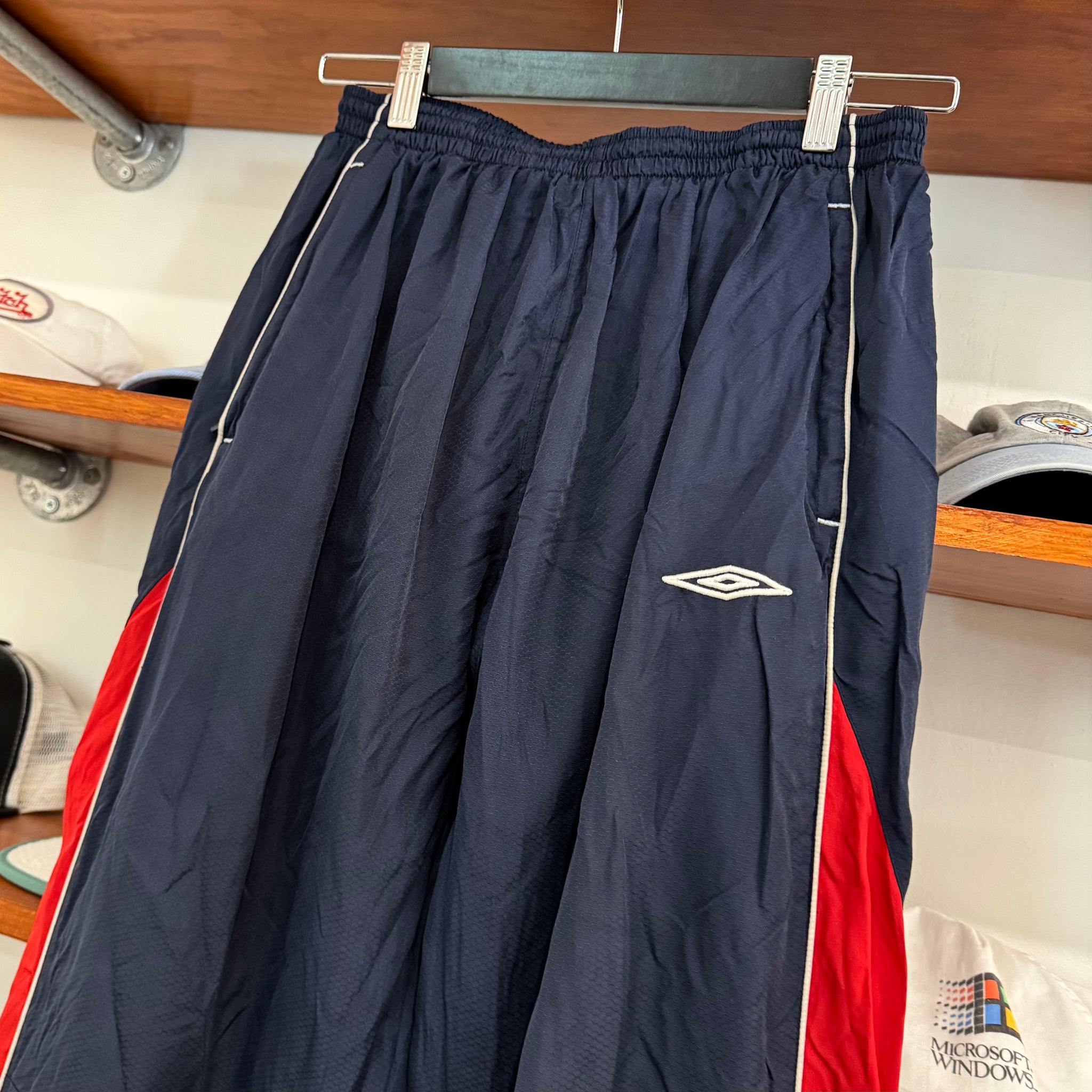 2000'S UMBRO LOGO PANEL TRACK PANTS - S