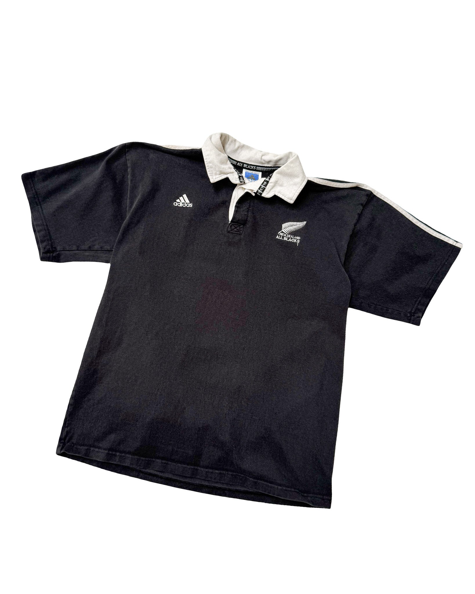 2000'S ADIDAS NEW ZEALAND ALL BLACKS POLO SHIRT - L