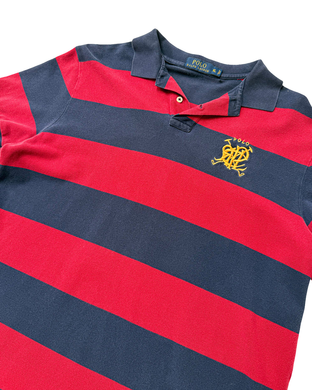 2000'S POLO RALPH LAUREN STRIPED POLO SHIRT - L