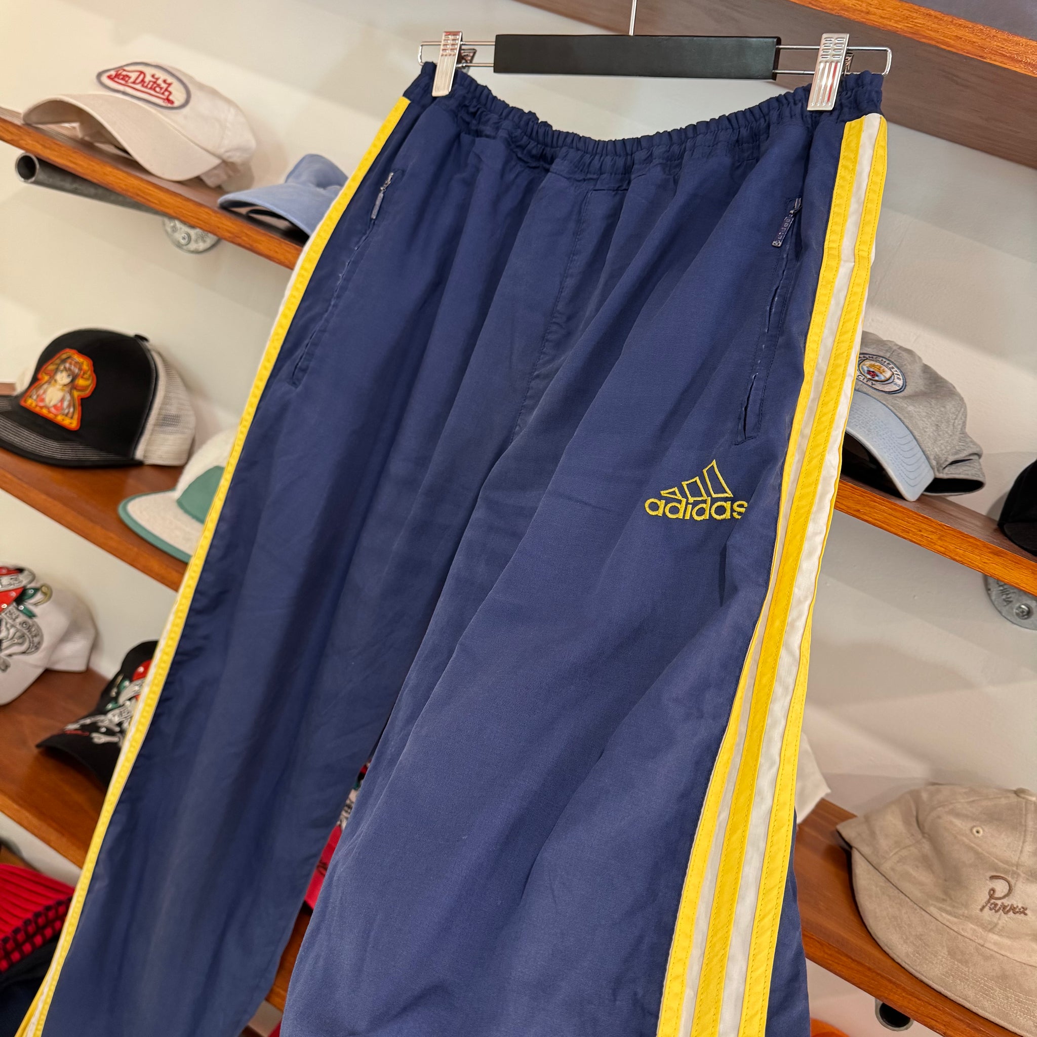 2000'S ADIDAS LOGO 3 STRIPE TRACK PANTS - M