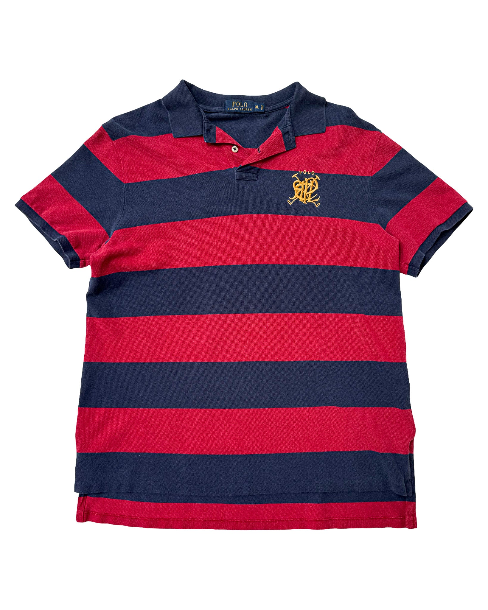 2000'S POLO RALPH LAUREN STRIPED POLO SHIRT - L