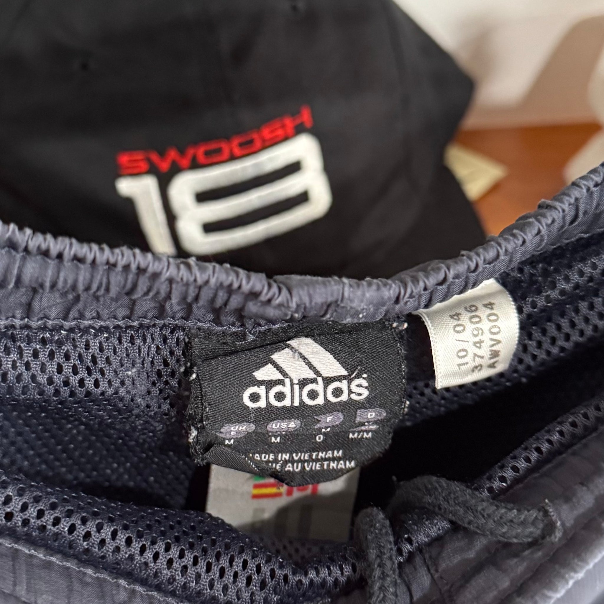 2004 ADIDAS LOGO 3 STRIPE TRACK PANTS - L