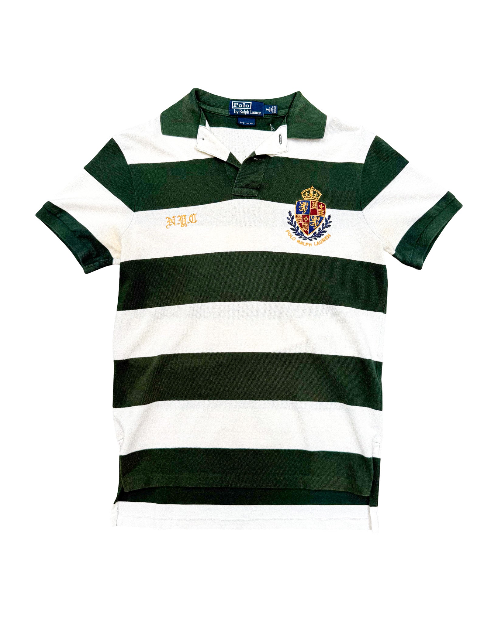 2000'S POLO RALPH LAUREN STRIPED POLO SHIRT - M