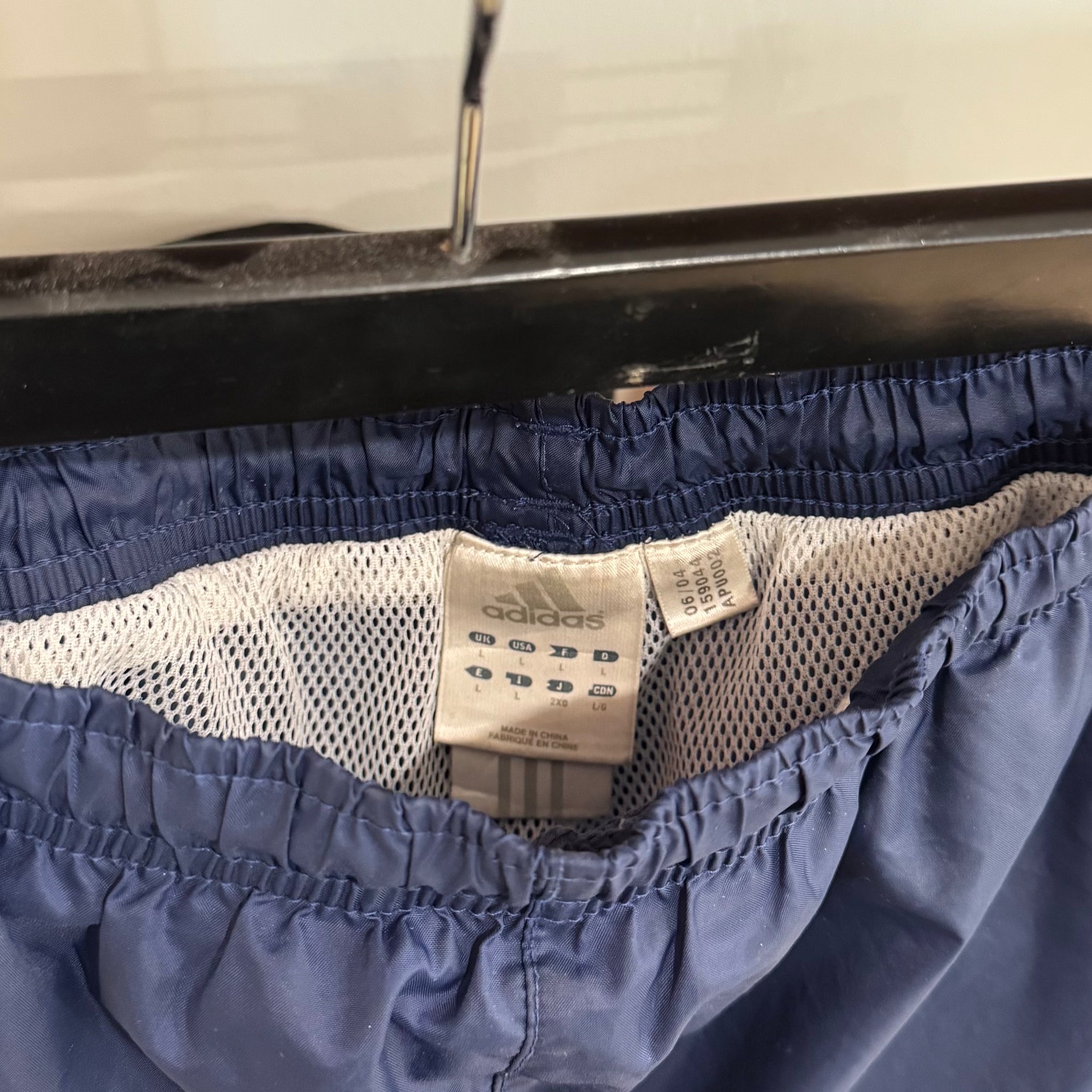 2004 ADIDAS LOGO 3 STRIPE TRACK PANTS - XL