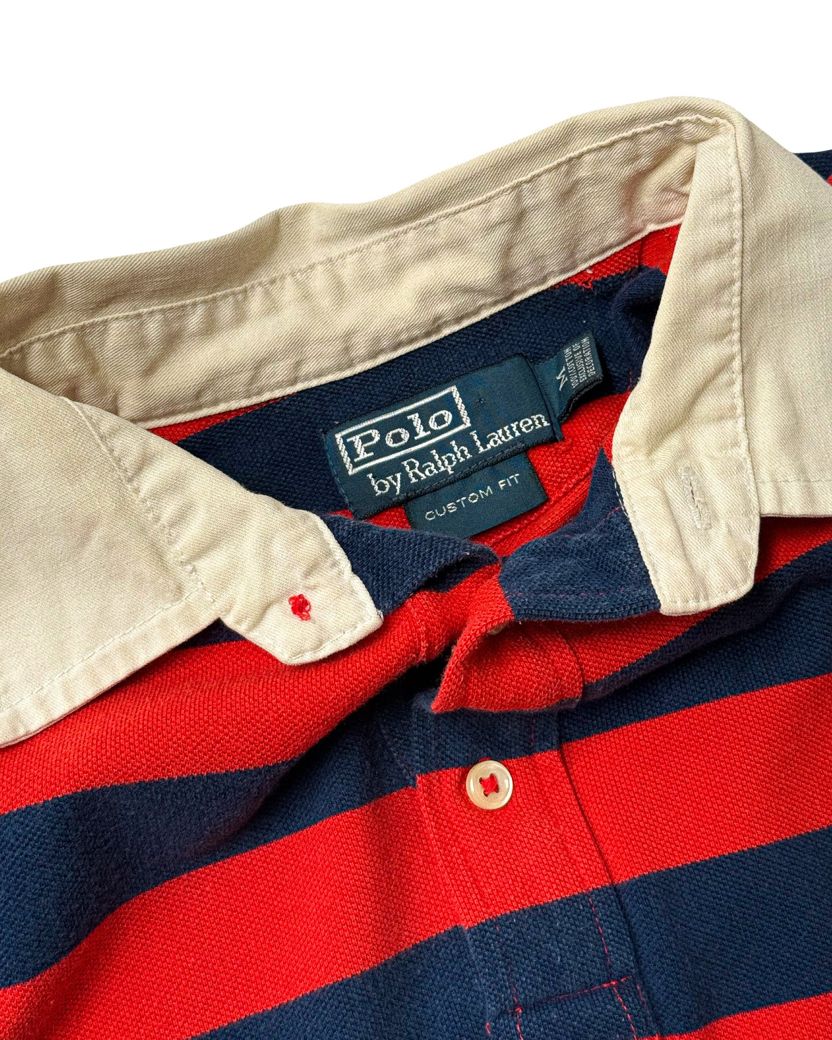 2000'S POLO RALPH LAUREN STRIPED POLO SHIRT - S/M