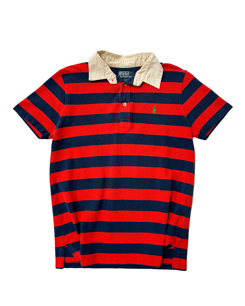 2000'S POLO RALPH LAUREN STRIPED POLO SHIRT - S/M