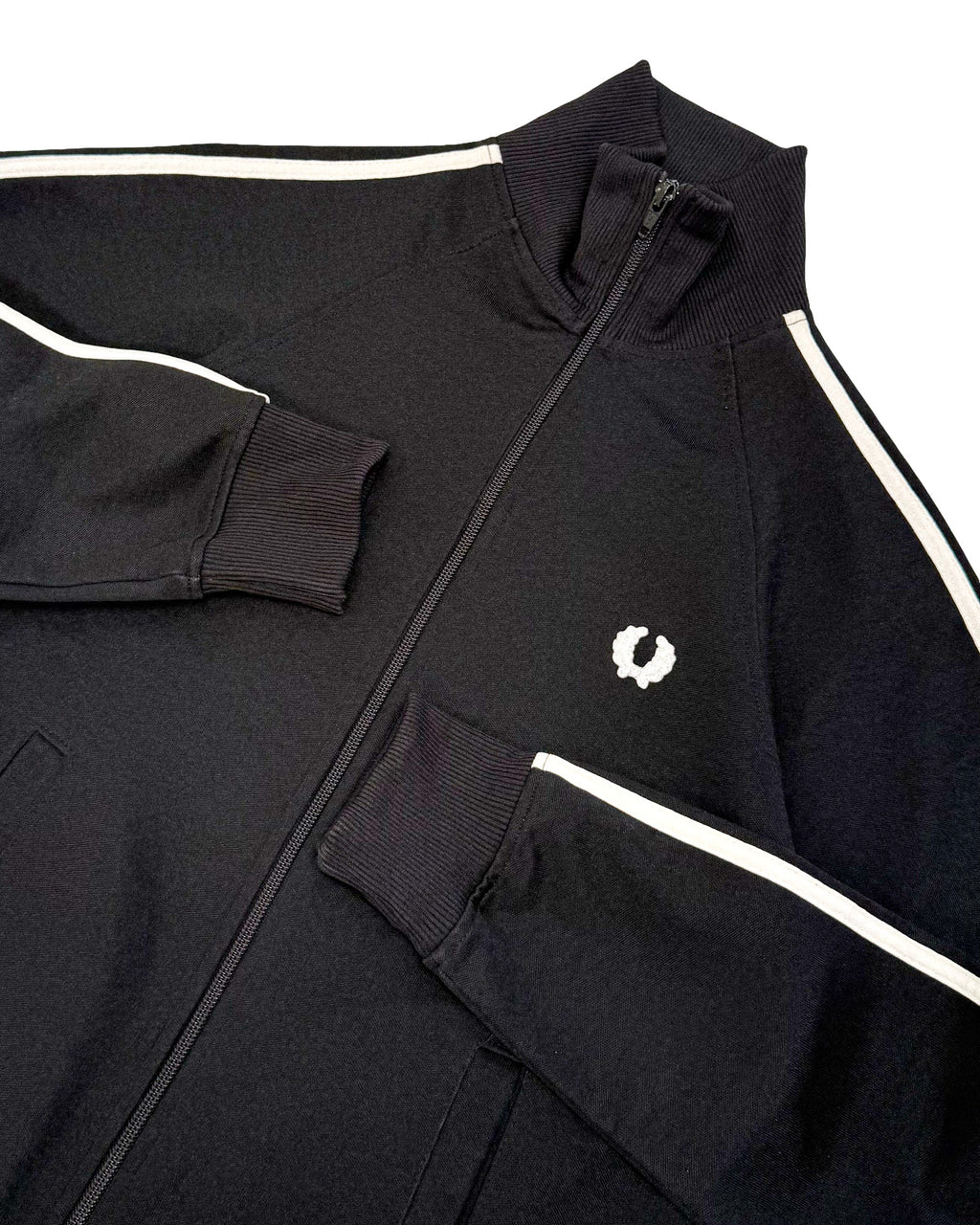 1990'S FRED PERRY EMBLEM TRACK JACKET - S