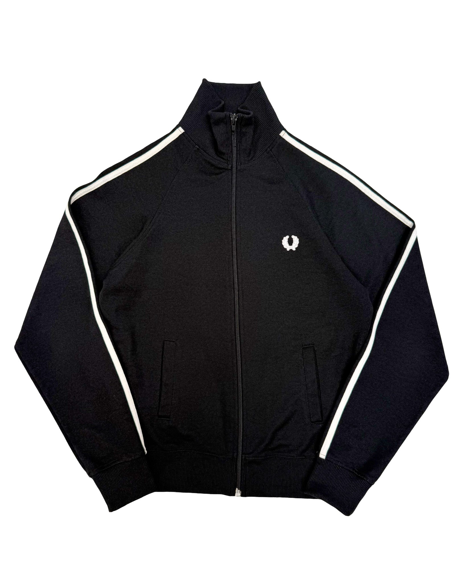 1990'S FRED PERRY EMBLEM TRACK JACKET - S