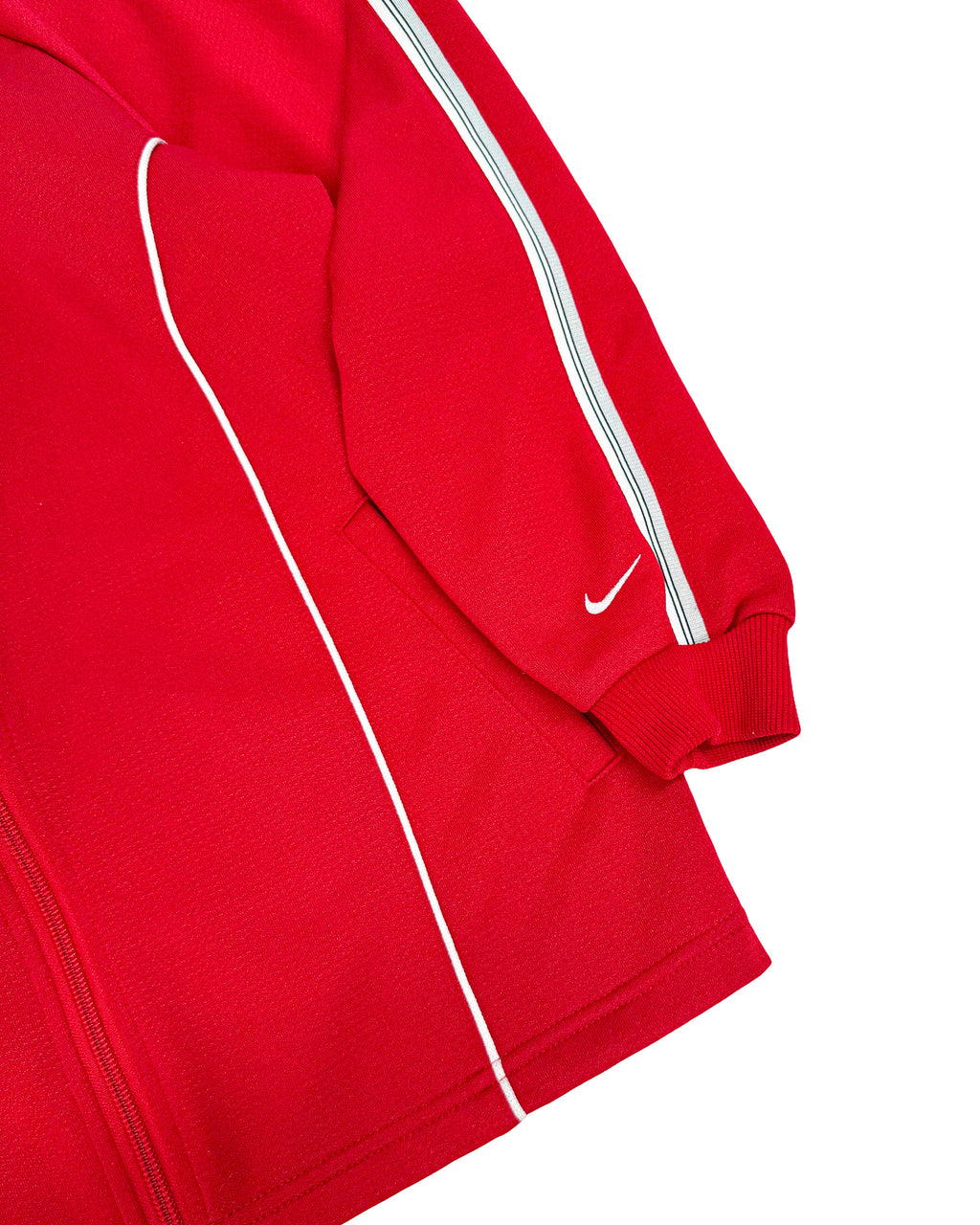 2000'S NIKE SWOOSH PINSTRIPE TRACK JACKET - S