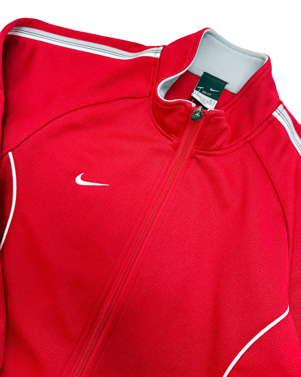 2000'S NIKE SWOOSH PINSTRIPE TRACK JACKET - S