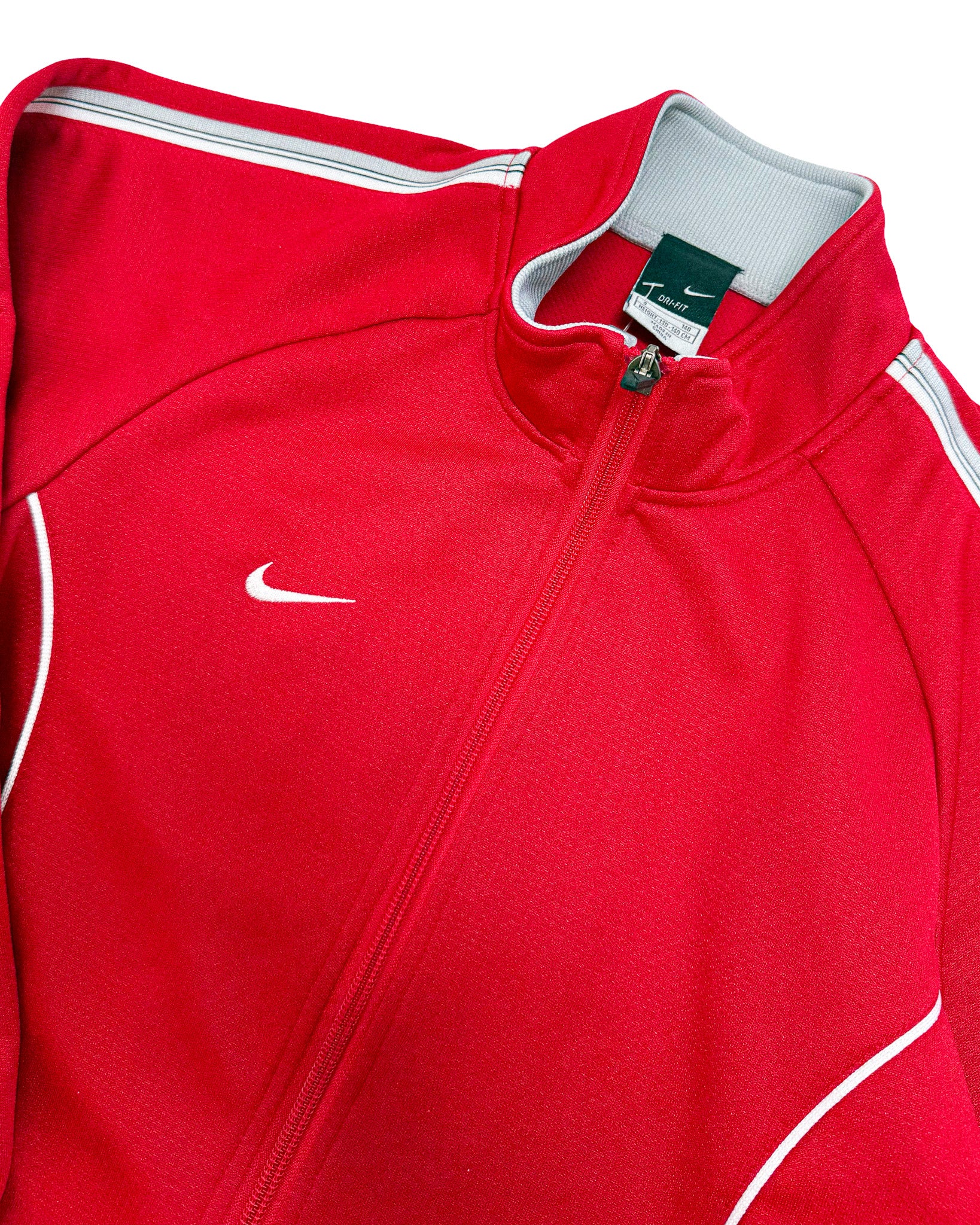 2000'S NIKE SWOOSH PINSTRIPE TRACK JACKET - S