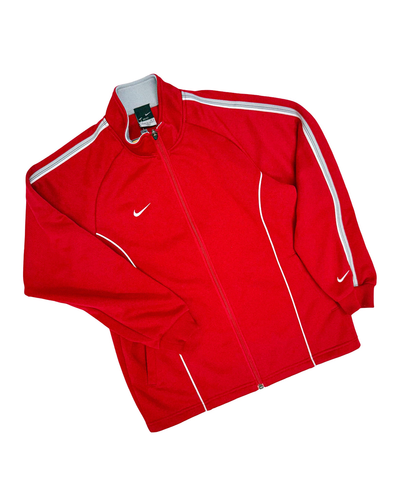 2000'S NIKE SWOOSH PINSTRIPE TRACK JACKET - S