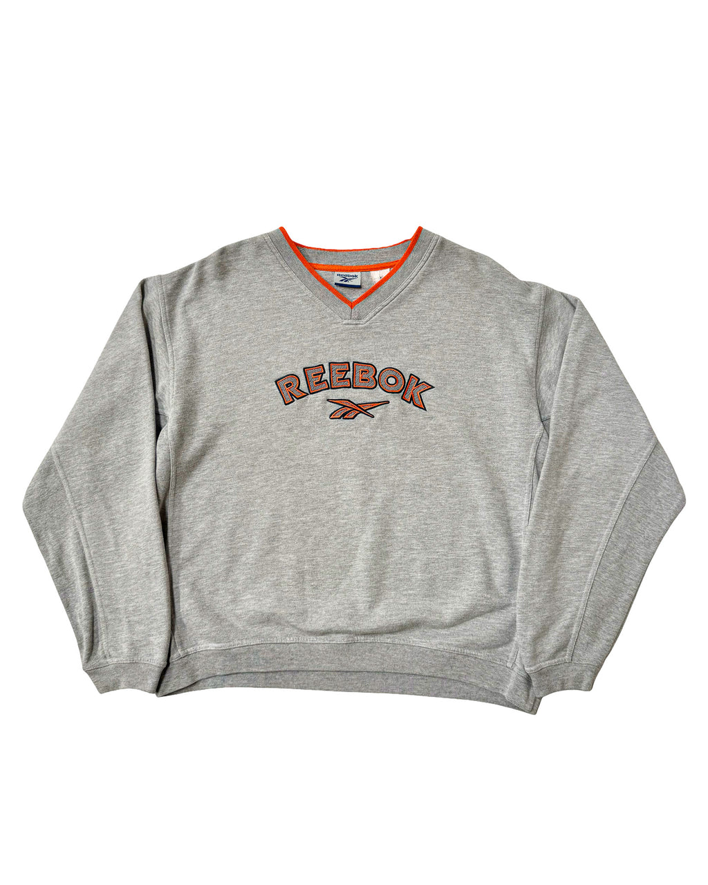 2000'S REEBOK EMBROIDERED TRIM PULLOVER - M
