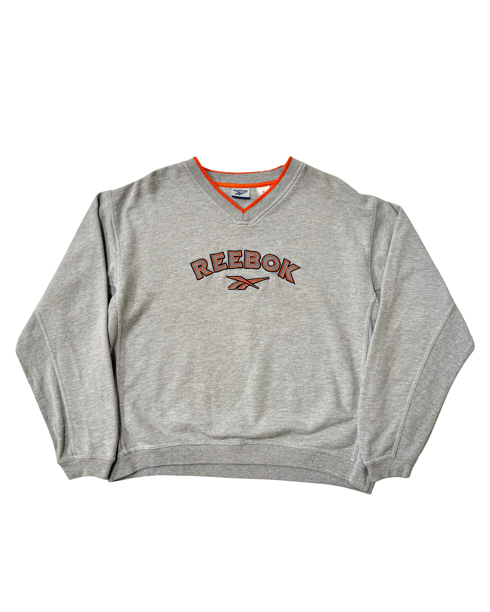 2000'S REEBOK EMBROIDERED TRIM PULLOVER - M