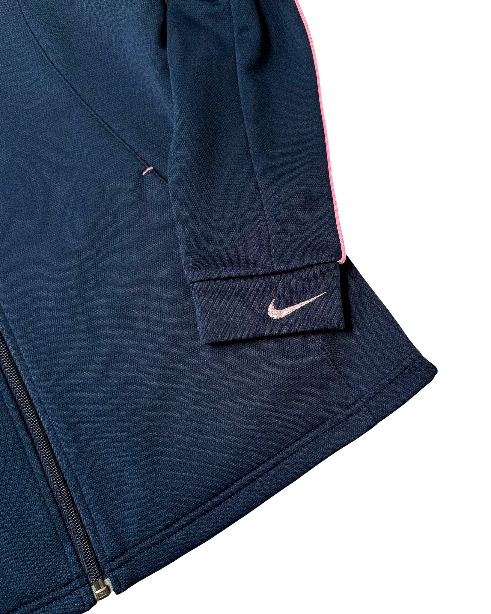 2000'S NIKE SWOOSH PINSTRIPE TRACK JACKET - S