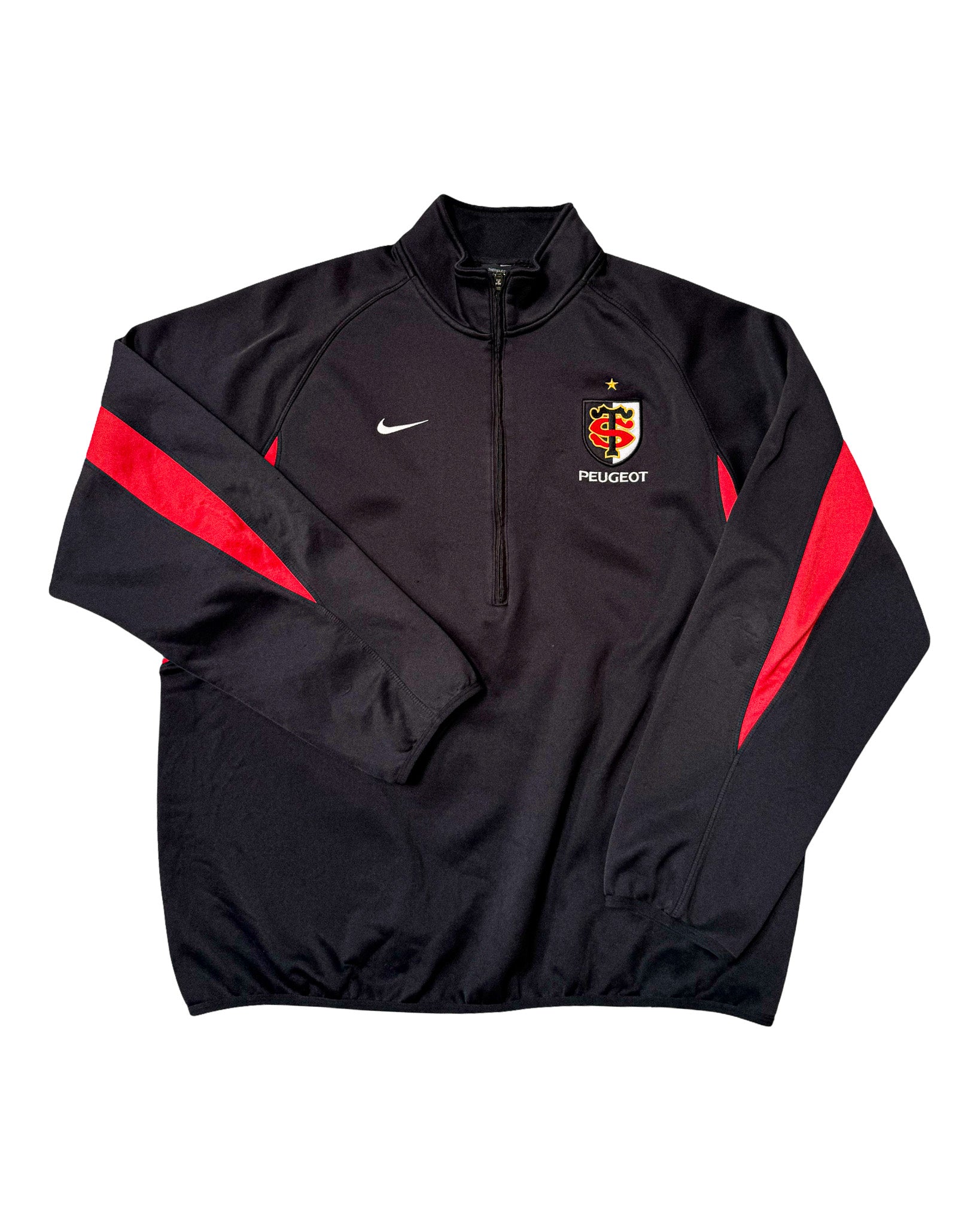 2000'S NIKE STADE TOULOUSAIN RUGBY UNION 1/4 ZIP JACKET - L