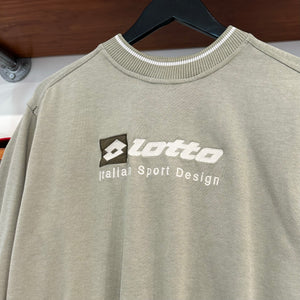 1990'S LOTTO ITALIAN SPORTS EMBROIDERED SWEATSHIRT - XS