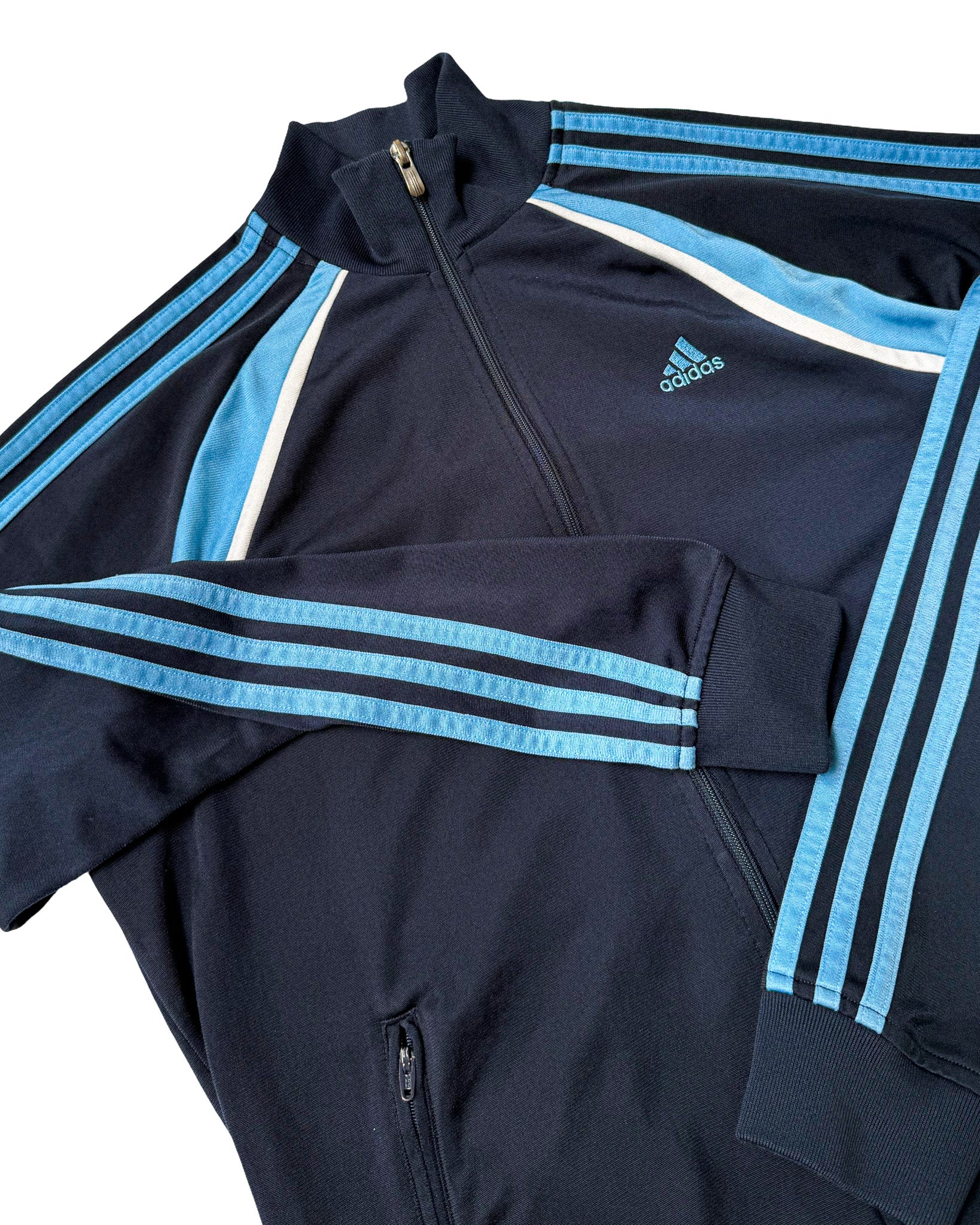 2000'S ADIDAS 3-STRIPE TRACK PANELS JACKET - M