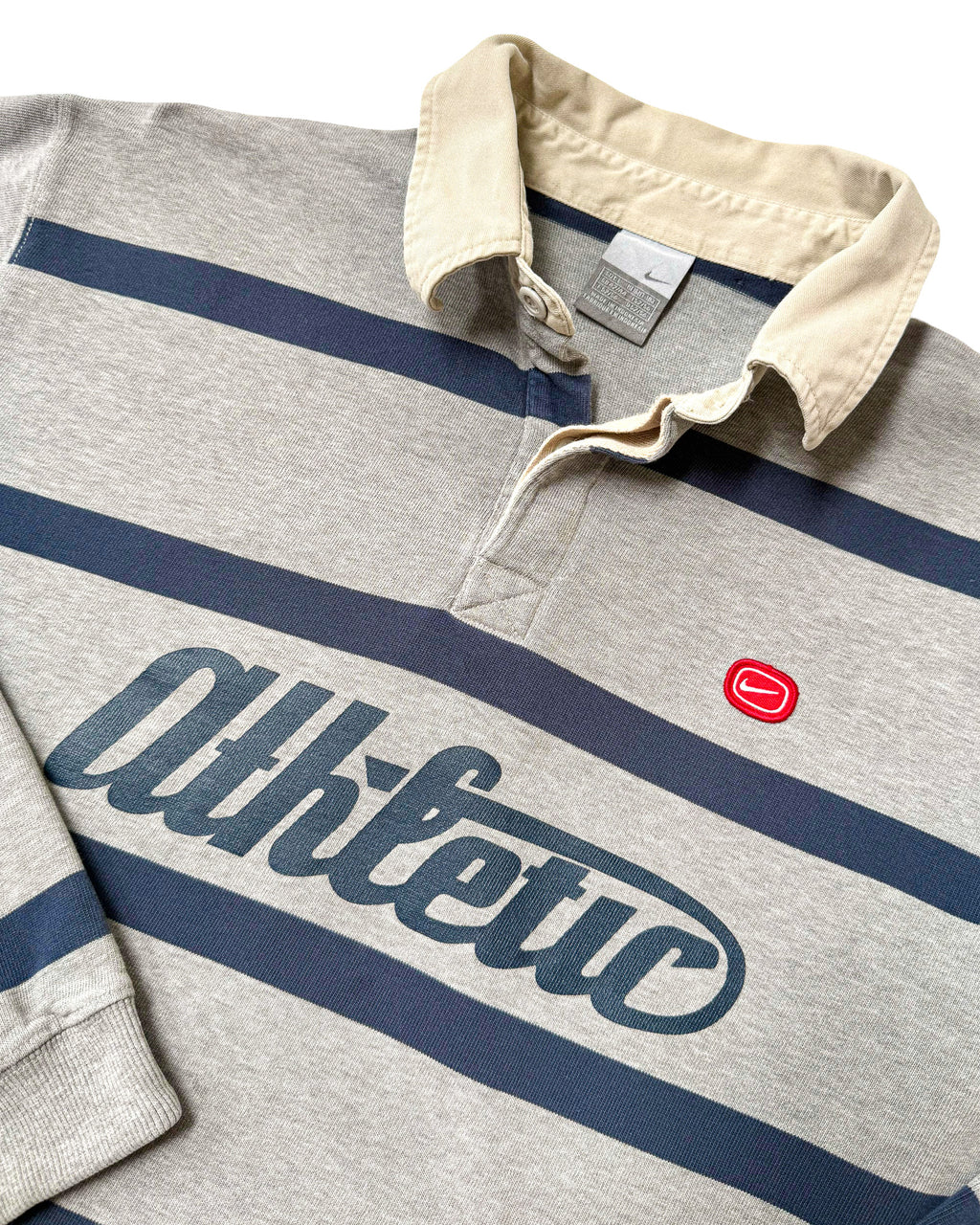 2000'S NIKE ATHLETIC LONG SLEEVE POLO SHIRT - L