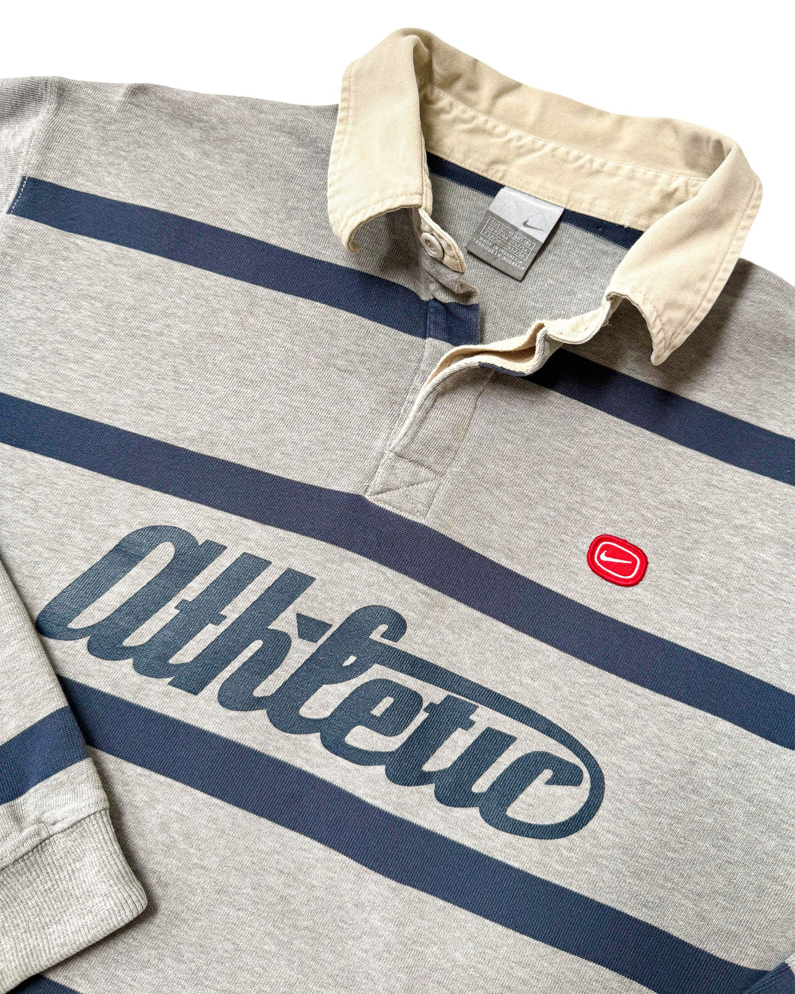 2000'S NIKE ATHLETIC LONG SLEEVE POLO SHIRT - L