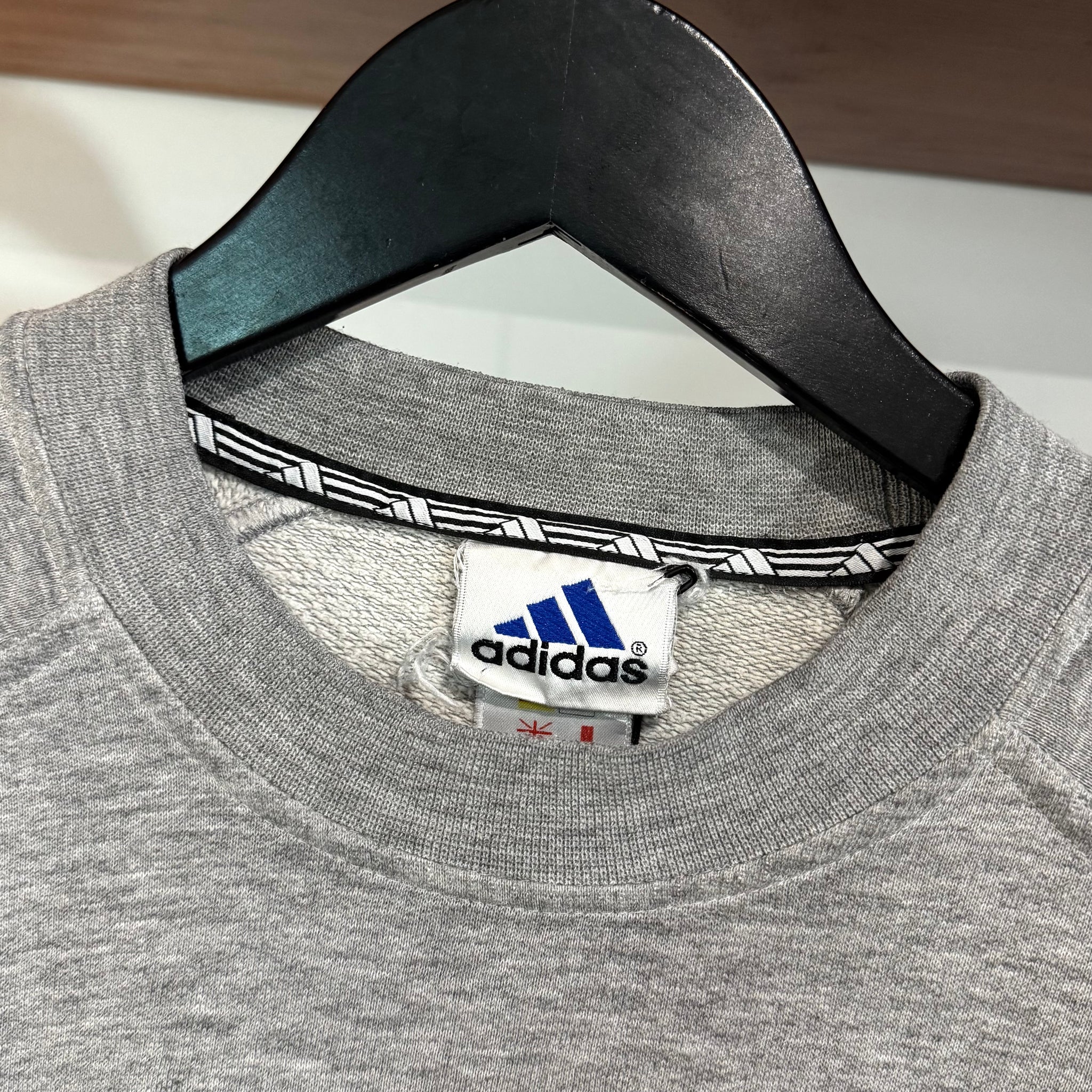 1999 ADIDAS EMBROIDERED 3-STRIPE SWEATSHIRT - M