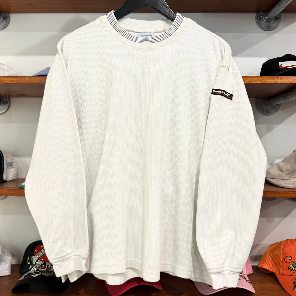 2000'S REEBOK 'WOMEN AND SPORT' RIBBED SWEATSHIRT - S/M