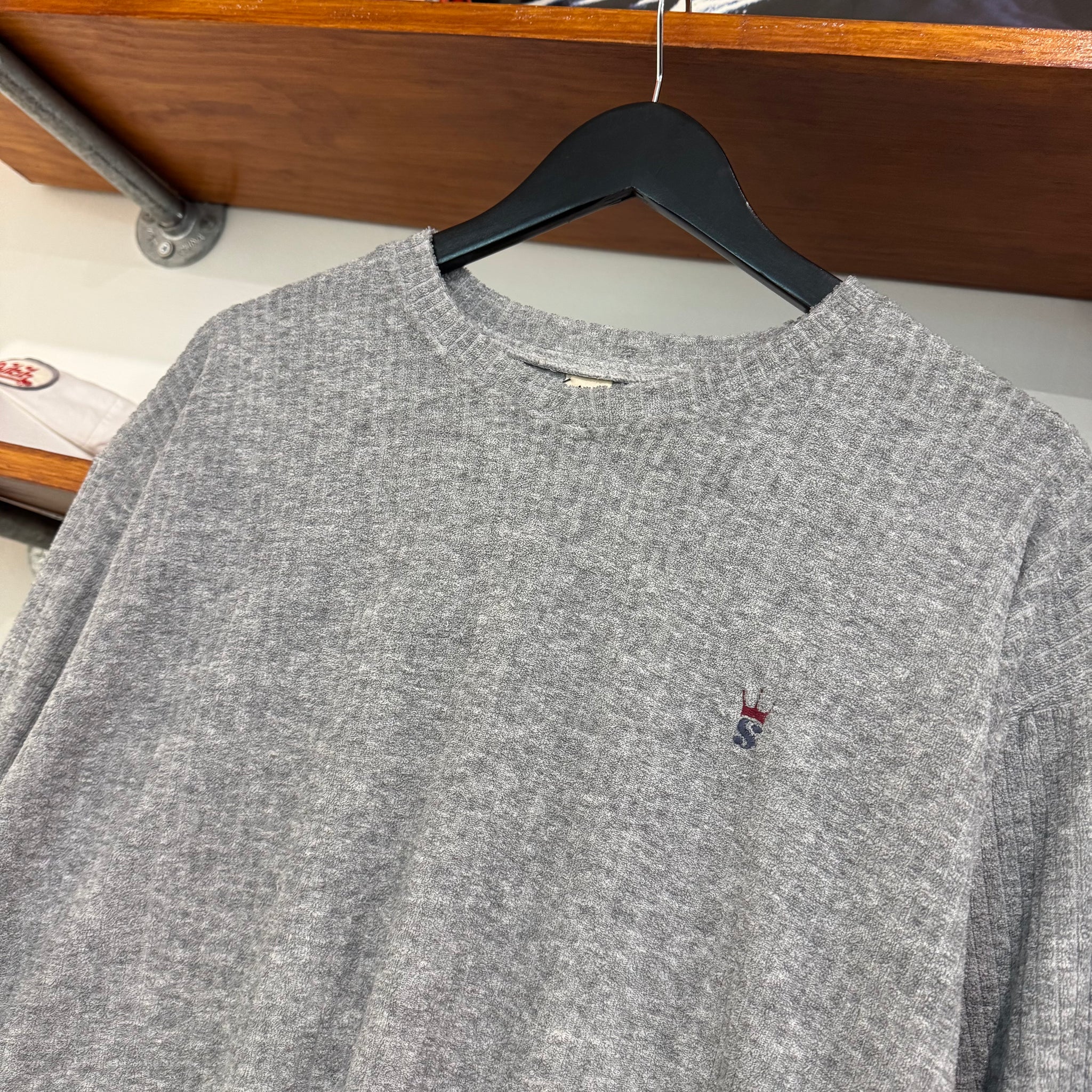 1990'S STUSSY 'MADE IN OZ' FLEECE SWEATSHIRT - L