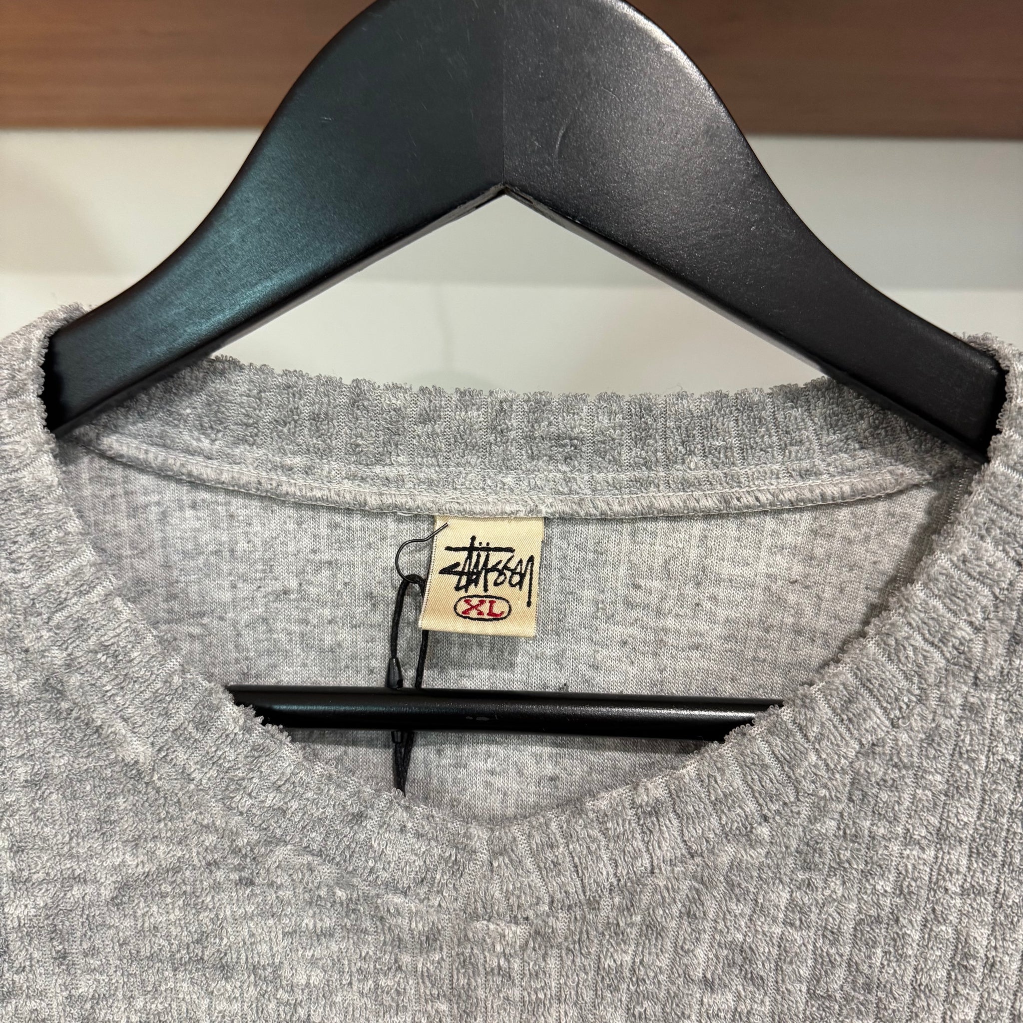 1990'S STUSSY 'MADE IN OZ' FLEECE SWEATSHIRT - L