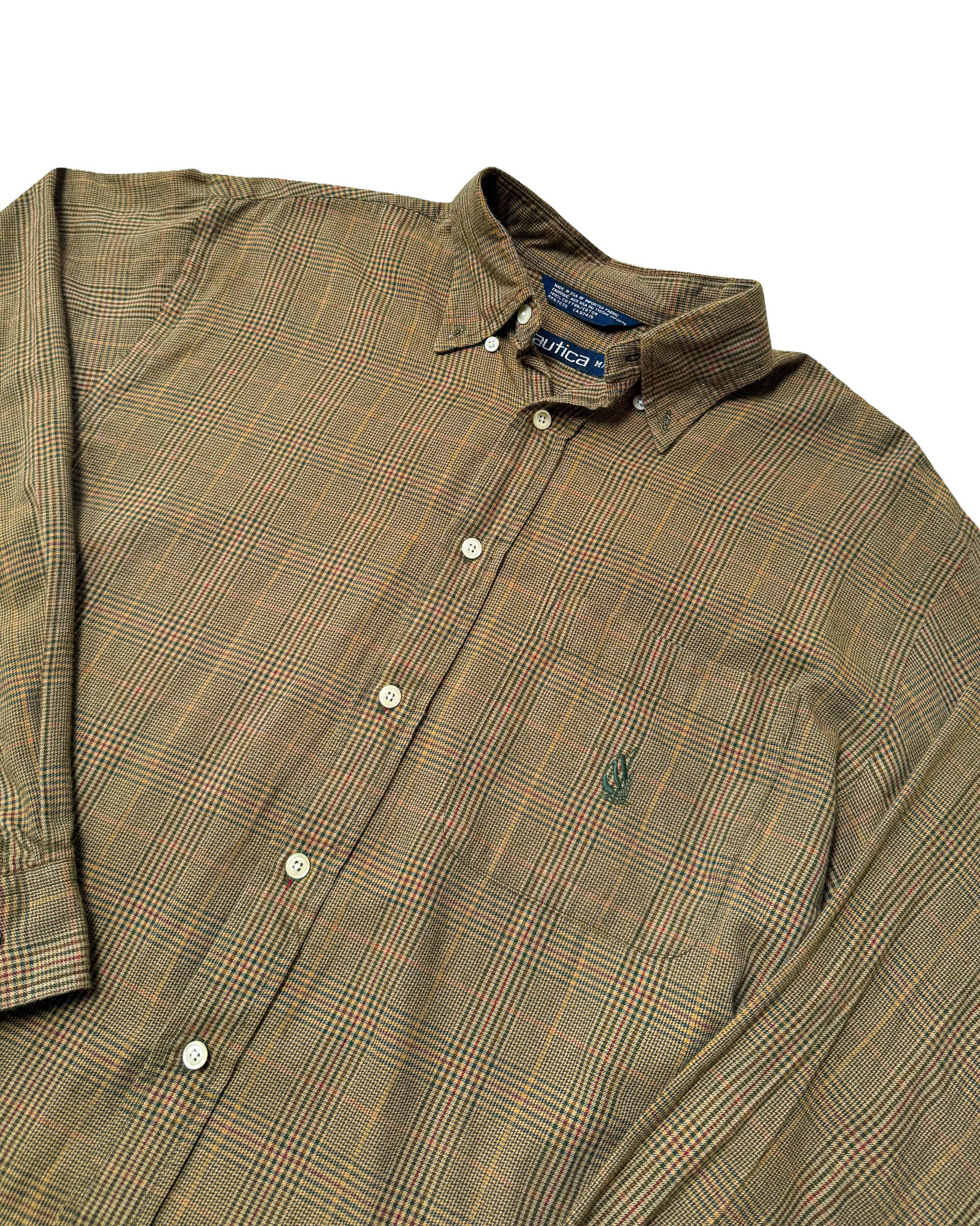 2000'S NAUTICA FLANNEL LONG SLEEVE BUTTON-UP - L