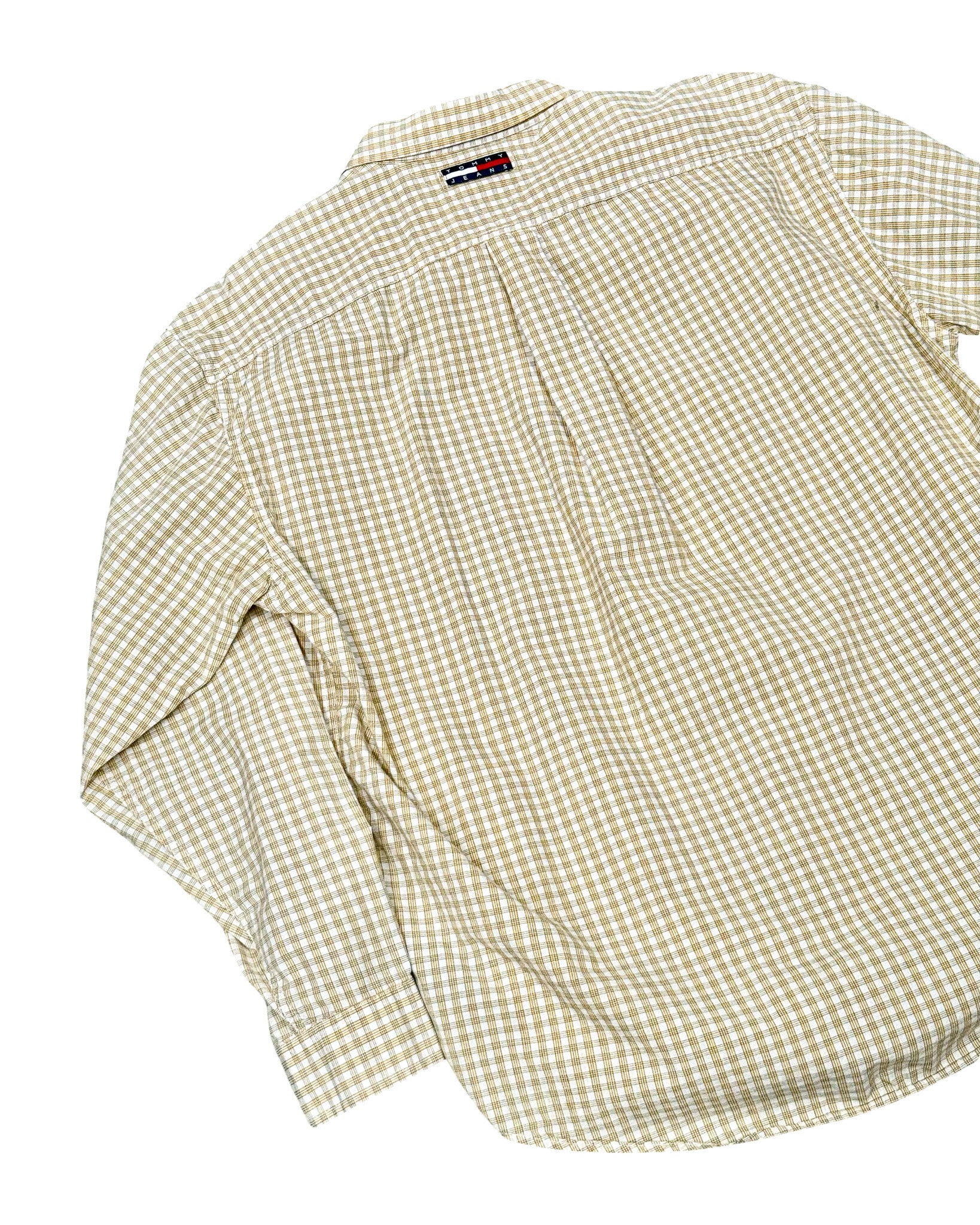 2000'S TOMMY JEANS PLAID LONG SLEEVE BUTTON-UP - L/XL