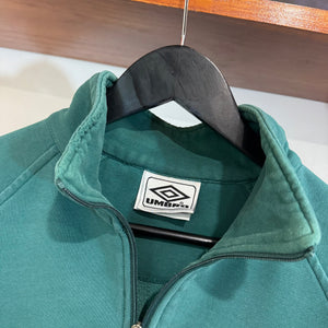 2000'S UMBRO EMBROIDERED 1/4 ZIP SWEATSHIRT - M