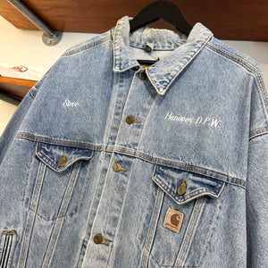 1990'S CARHARTT 'STEVE' DENIM WORKWEAR JACKET - XL