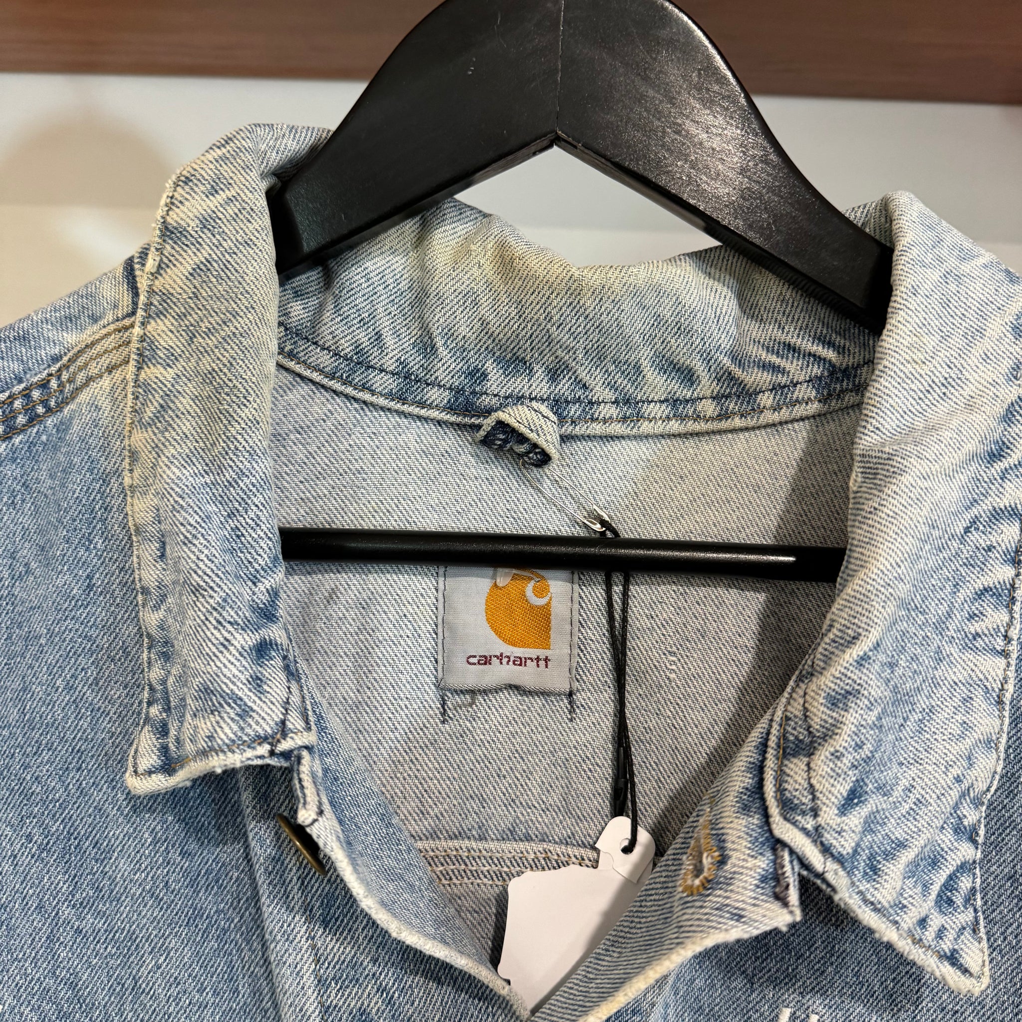 1990'S CARHARTT 'STEVE' DENIM WORKWEAR JACKET - XL