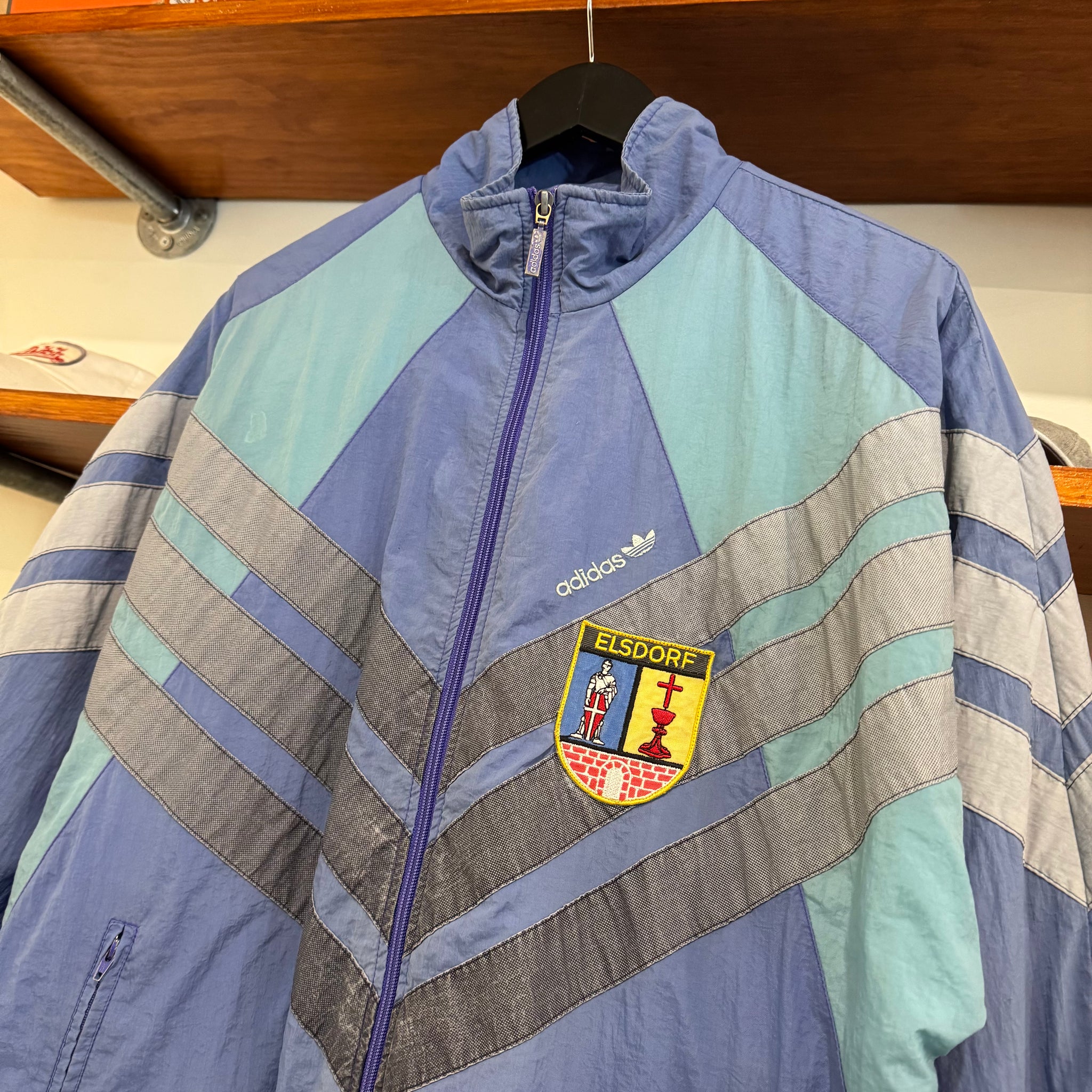 1980'S ADIDAS FOOTBALL 'ELSDORF' PANELSJACKET - L