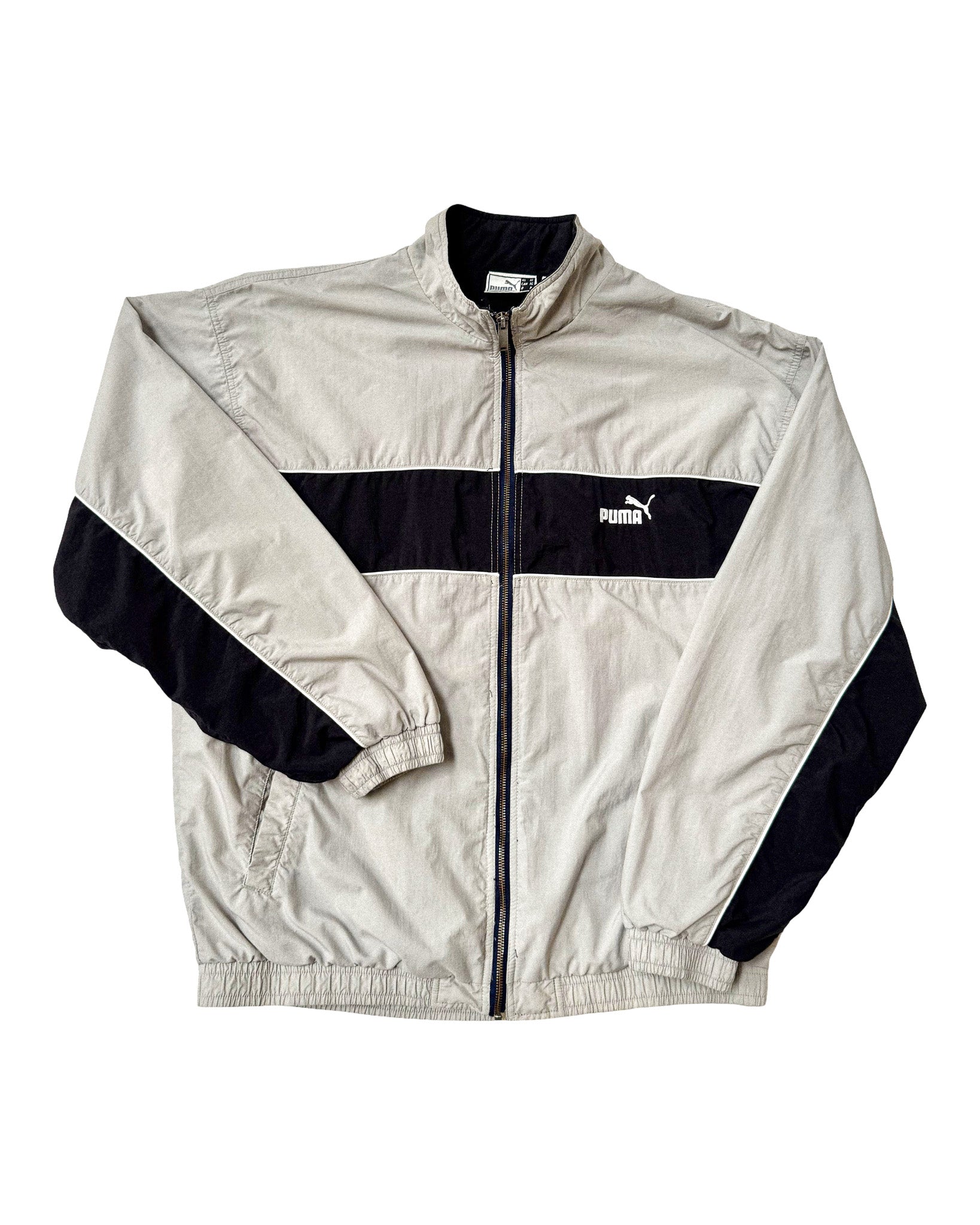 2000'S PUMA EMBROIDERED PANELS JACKET - L