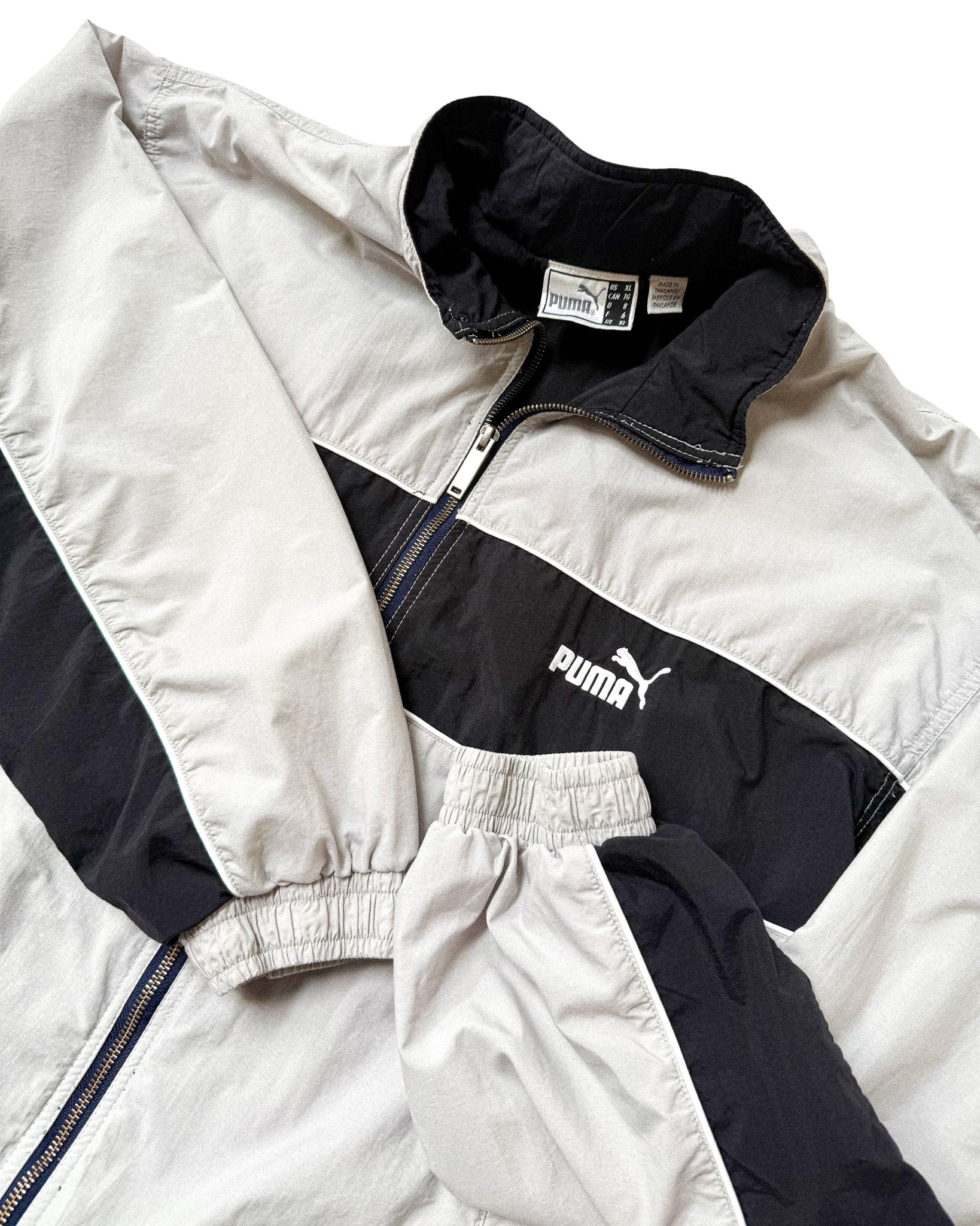 2000'S PUMA EMBROIDERED PANELS JACKET - L